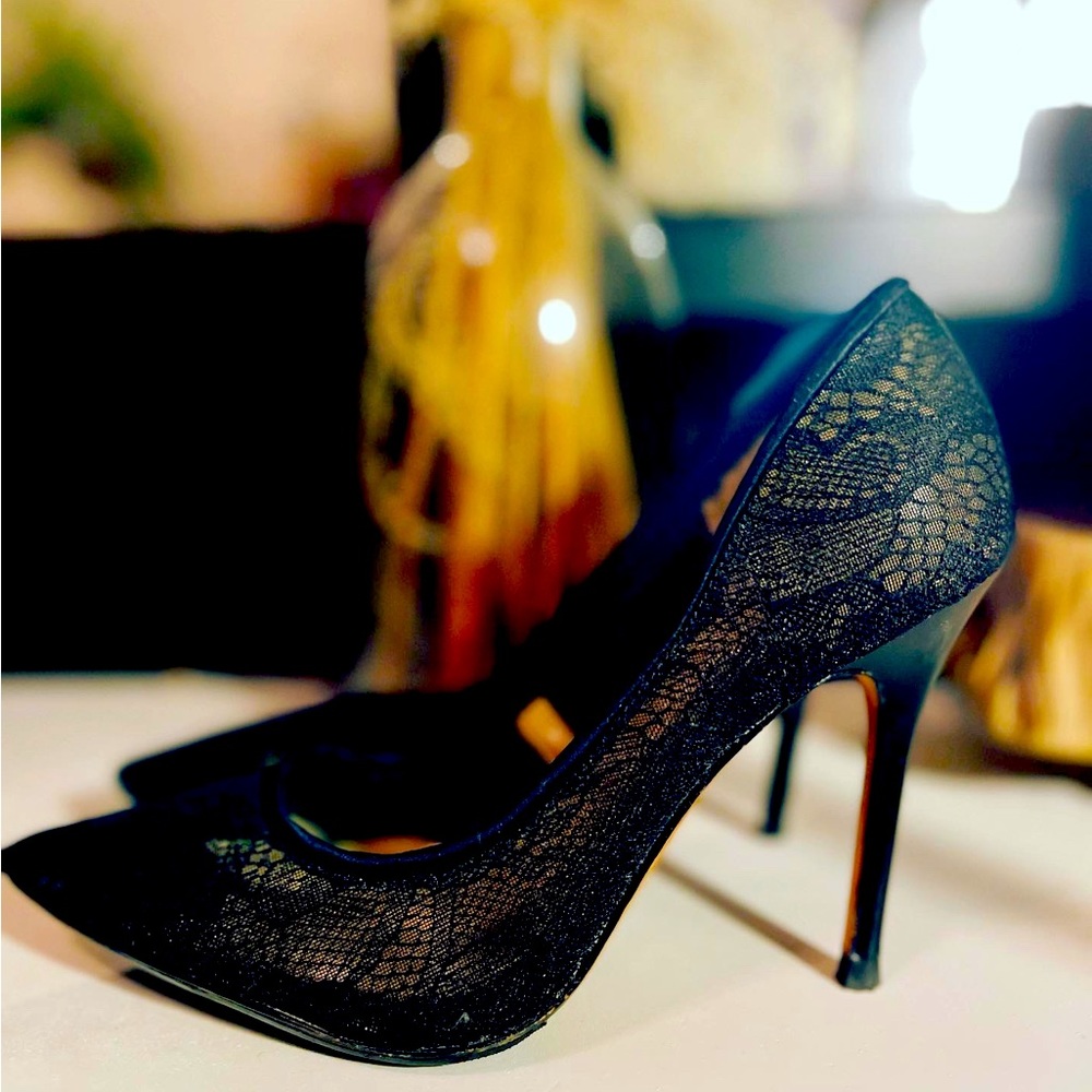 BCBG lace stiletto